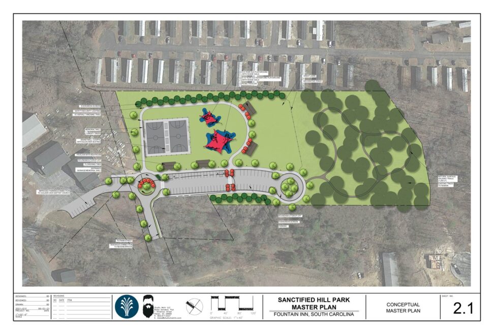 Fountain Inn SC Sanctified Hill Park Master Plan Studio Main LLC
